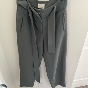 Wilfred Jallade Olive Tie waist cropped length trousers